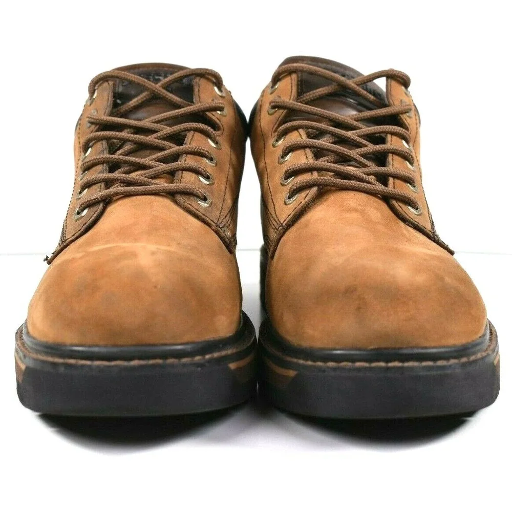 Vintage Sketchers Men's Brown Leather Boots Chunky Punk 1990s Sz 12 - 7430